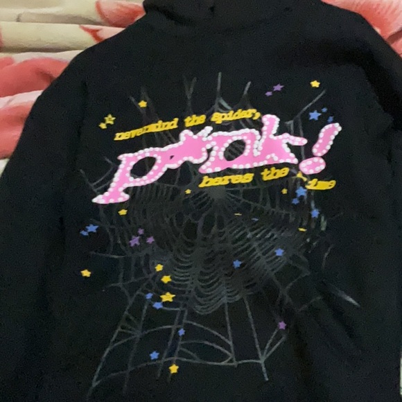 SP5DER PINK HOODIE (BLACK) - Picture 6 of 9